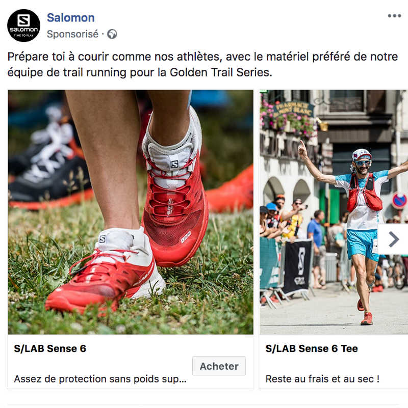 Salomon Facebook Ad